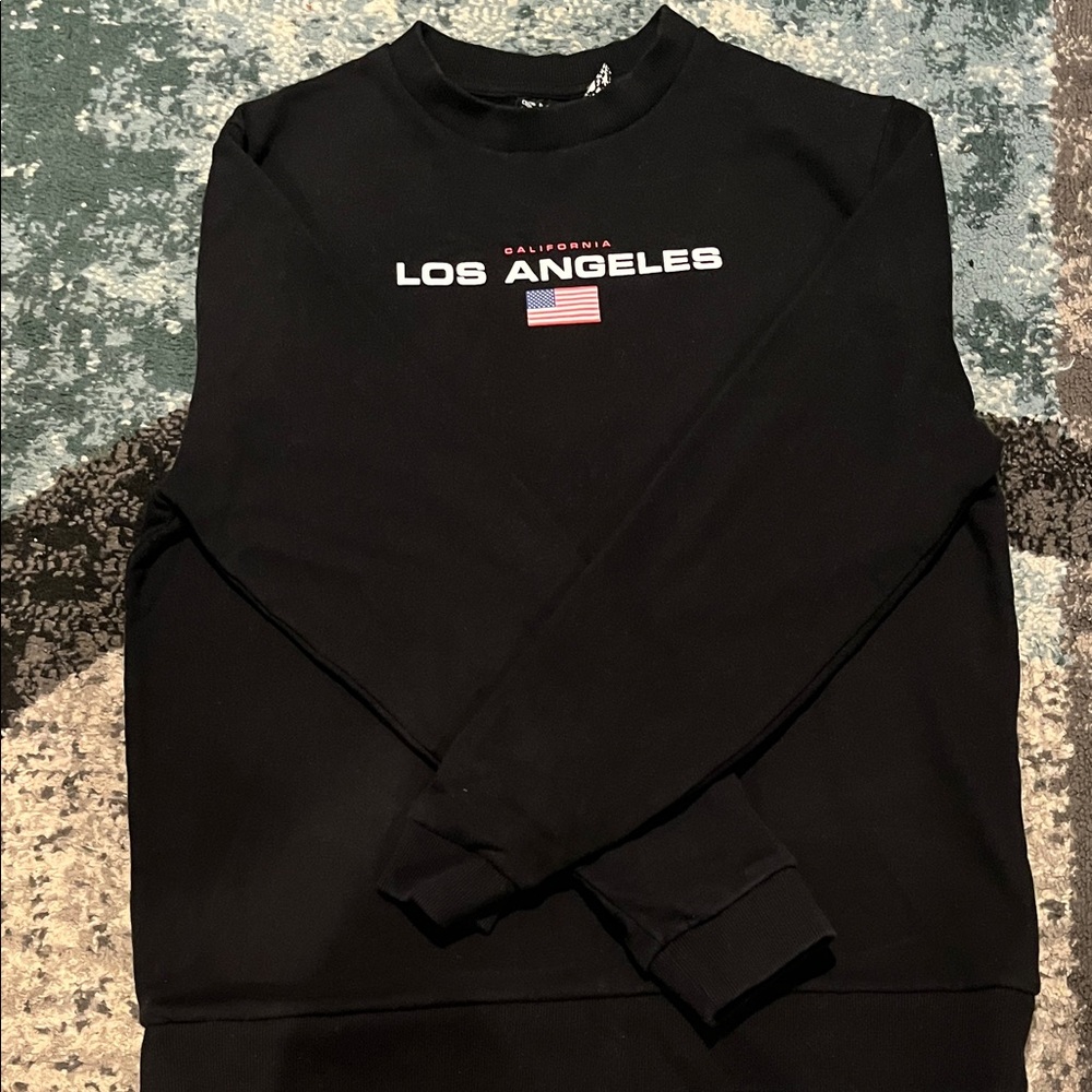 Black Los Angeles Crewneck Sweater